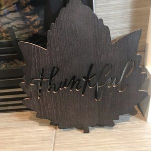 Micheals thanksgiving thankful wood sign